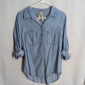 NEOT Liverpool Lightweight Blouse Feel Denim Blue Shirt